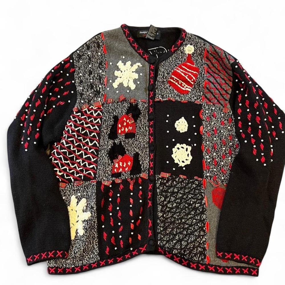 Hampshire studio‎ vintage 90s patchwork sweater